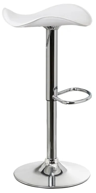 Бели тапицирани бар столове в комплект с регулируема височина 2 бр. (височина на седалката 73 cm) – Casa Selección