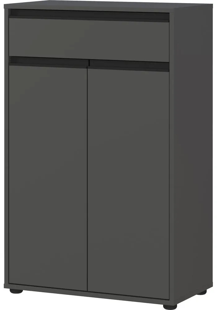 Антрацитен висок шкаф за баня 63x98 cm Lemont – Germania