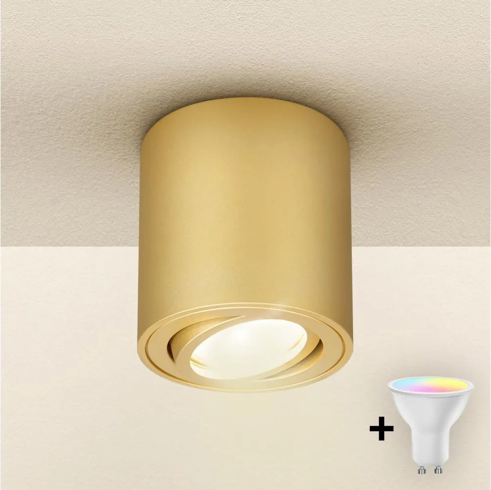 Brilagi - LED RGBW димируемо точково осветително тяло MIA 1xGU10/6W/230V 84x80 мм златно