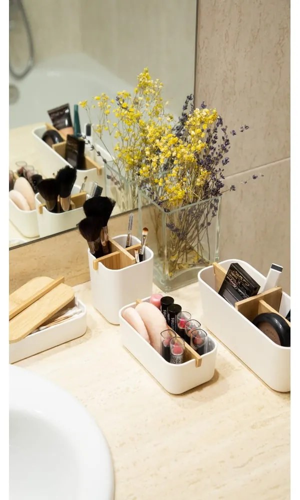 Бял органайзер за баня Ecologic, 8,4 x 7,8 cm - Compactor