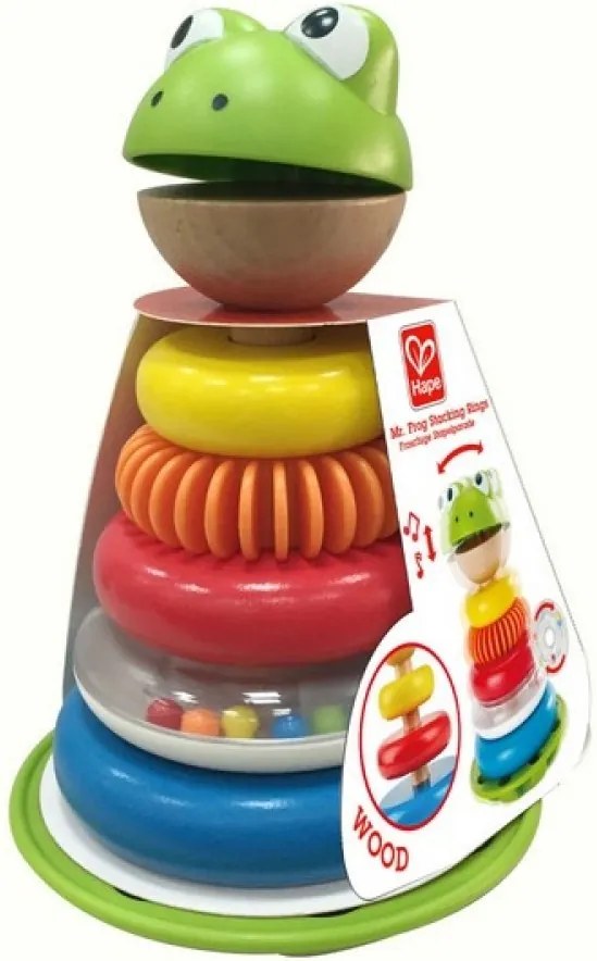 Hape - Дървена играчка за подреждане Жабка