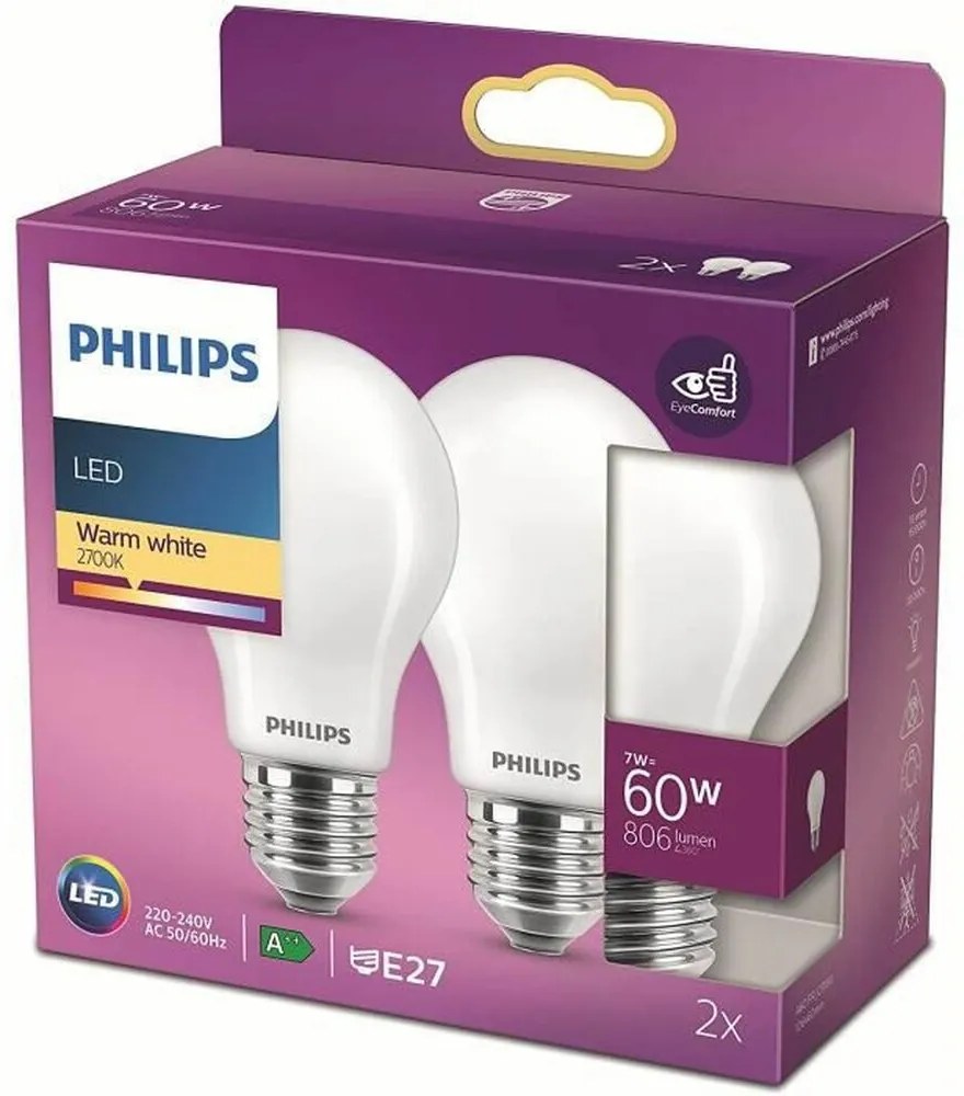 LED крушка Philips Bombilla 60 W E27 (2 броя)