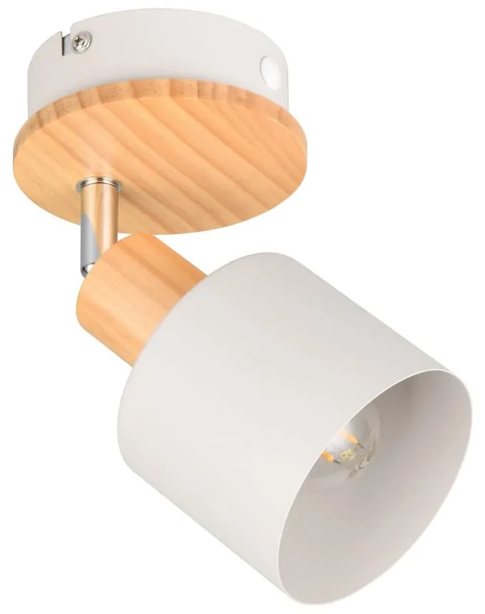 Прожектор в бял и естествен цвят ø 9 cm Shanti – Trio