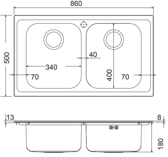 Мивка Apell Venezia 8330-Текстурирана