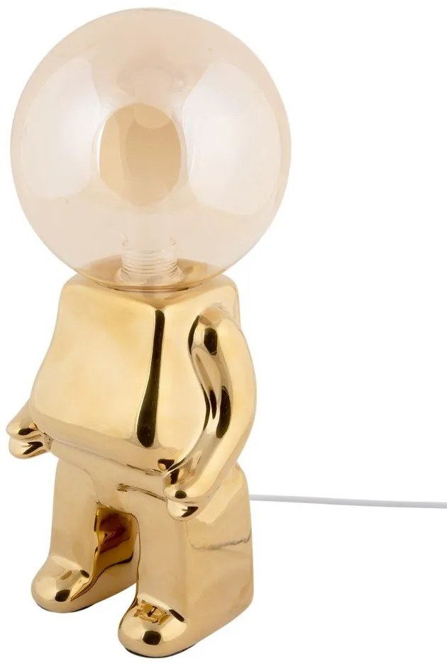 LED затъмняваща се настолна лампа в златисто със стъклен абажур (височина 27 cm) Ross – Leitmotiv