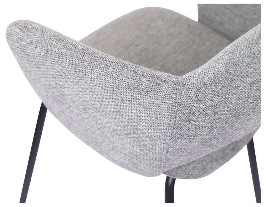 Светлосиви тапицирани трапезни столове в комплект 2 бр. Rowley – Unique Furniture