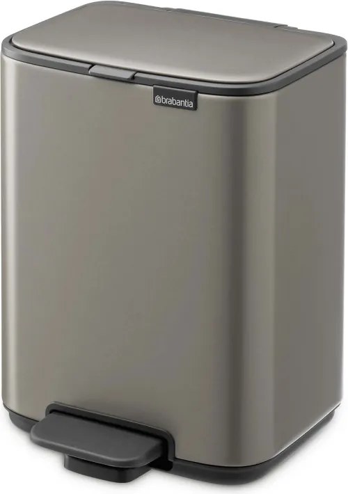 Кош за боклук Brabantia Bo Pedal 1010126, 4 л, Леко затваряне, Противоплъзгаща основа, Сив