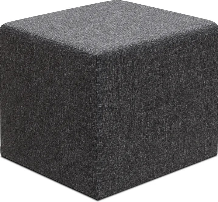 Тъканен табуретка Линда в антрацитен цвят 40x40x40см.