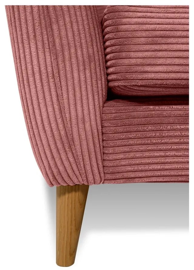 Розов диван от рипсено кадифе 206 cm Paris – Scandic