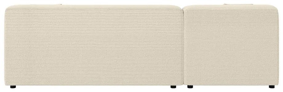 Бежово-кремав ъглов диван от рипсено кадифе (ляв ъгъл) Martin – Ropez