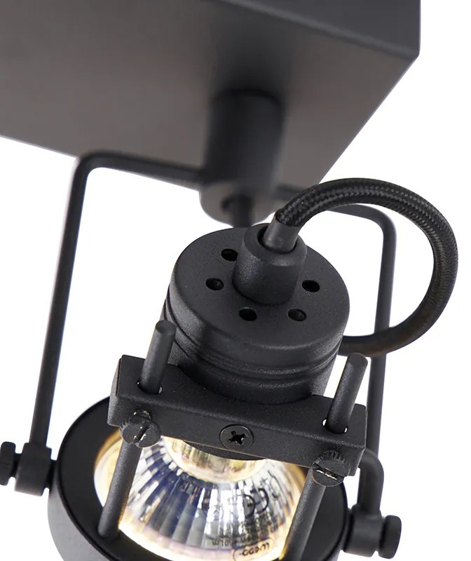 Индустриален прожектор черен 3-светлини - Suplux