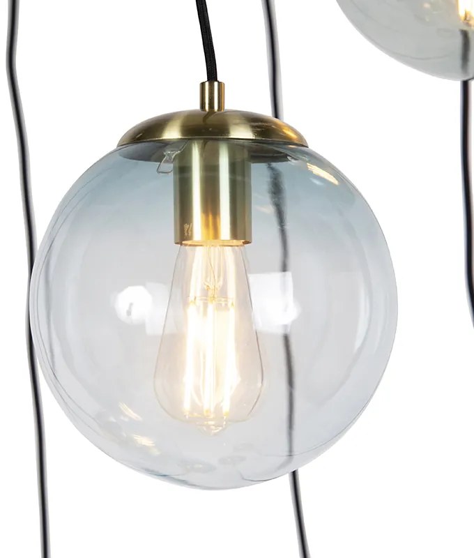 Смарт висяща лампа месинг 7 светлини вкл. WiFi ST64 - Pallon