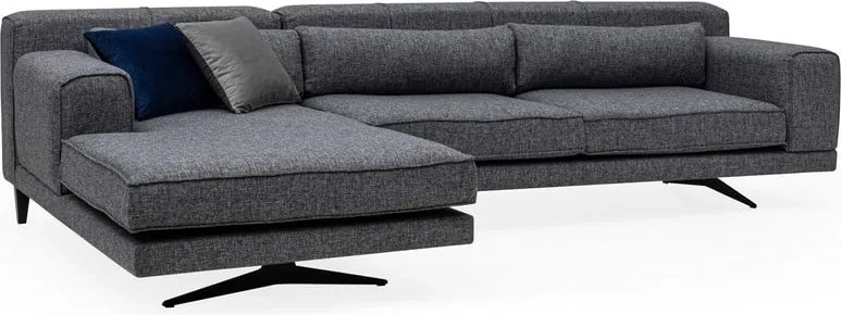 Тъмно сив ъглов диван , ляв ъгъл Jivago - Artie