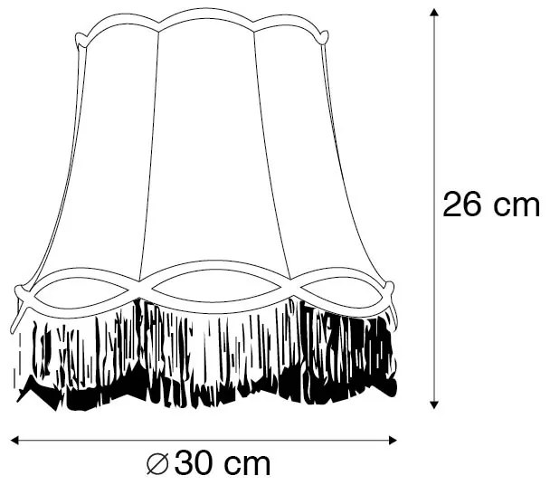 Текстилен абажур розов 30/18/26 - Granny
