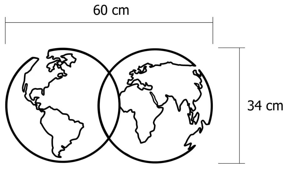 Метална декорация за стена Пътуване - Wallity