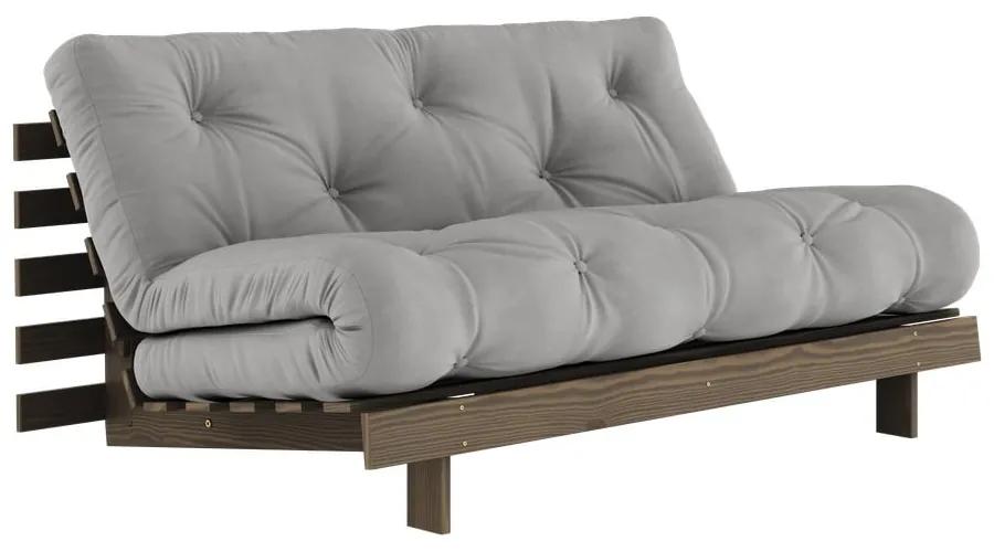 Сив разтегателен диван 160 cm Roots - Karup Design