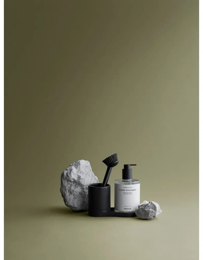 Черна стойка за перилни препарати от каменна керамика Piro – Blomus