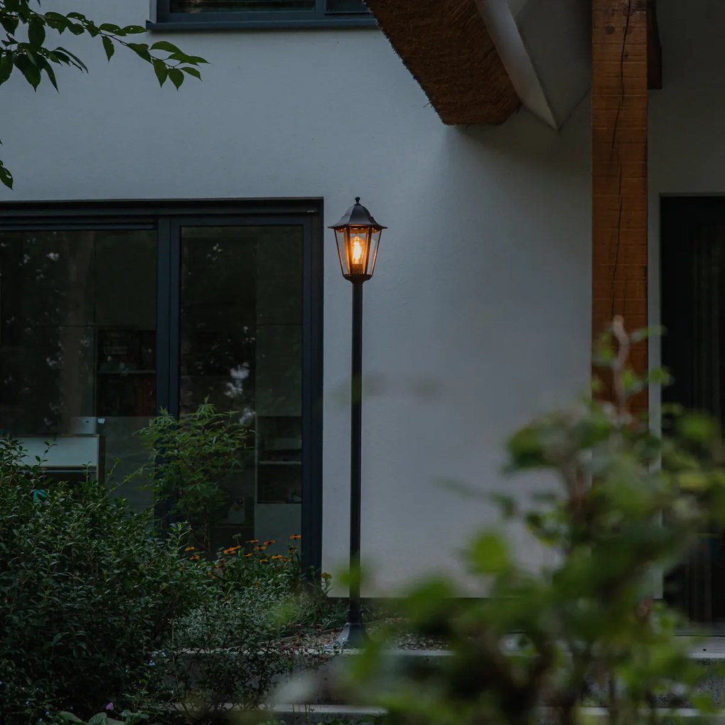 Класически външен подов аплик черен 170 см IP44 - New Orleans 1