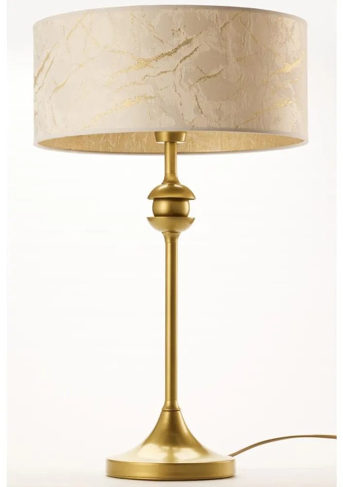 Jupiter 2112 - Настолна лампа KASZMIR 1xE27/15W/230V бяла/златна/мраморен декор