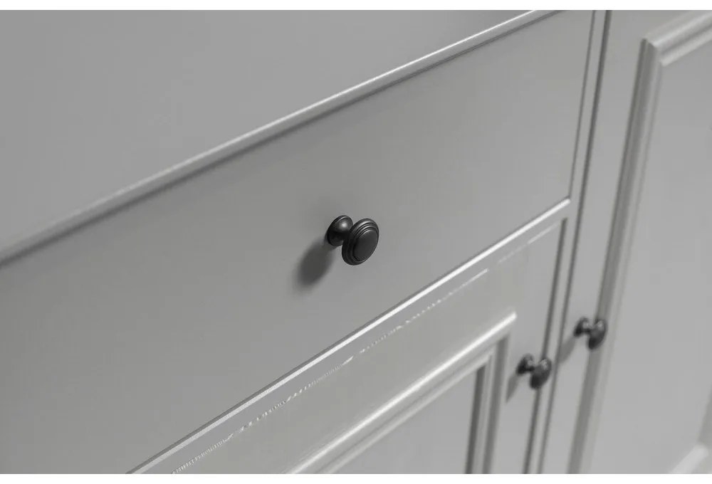 Светлосив нисък детски скрин от борова дървесина 98x93 cm Lily - WOOOD