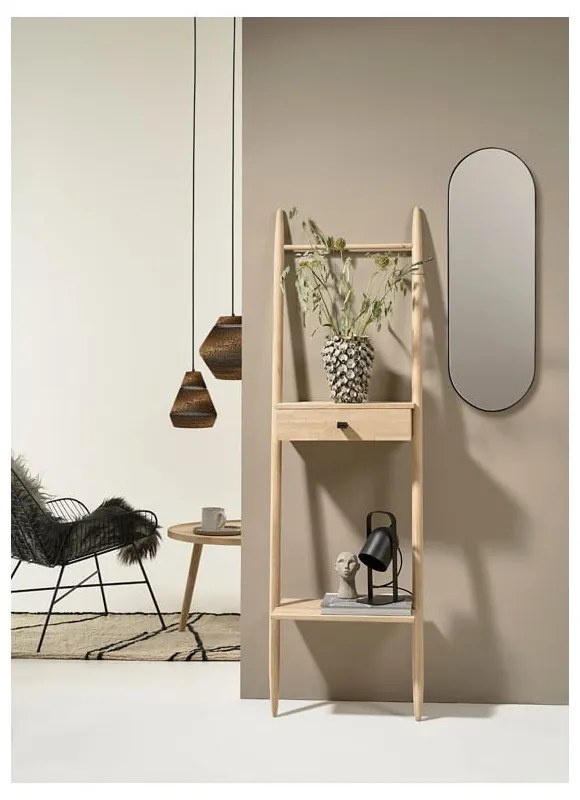 Рафт от дъбова дървесина в естествен цвят 30x170 cm Ebern - Villa Collection