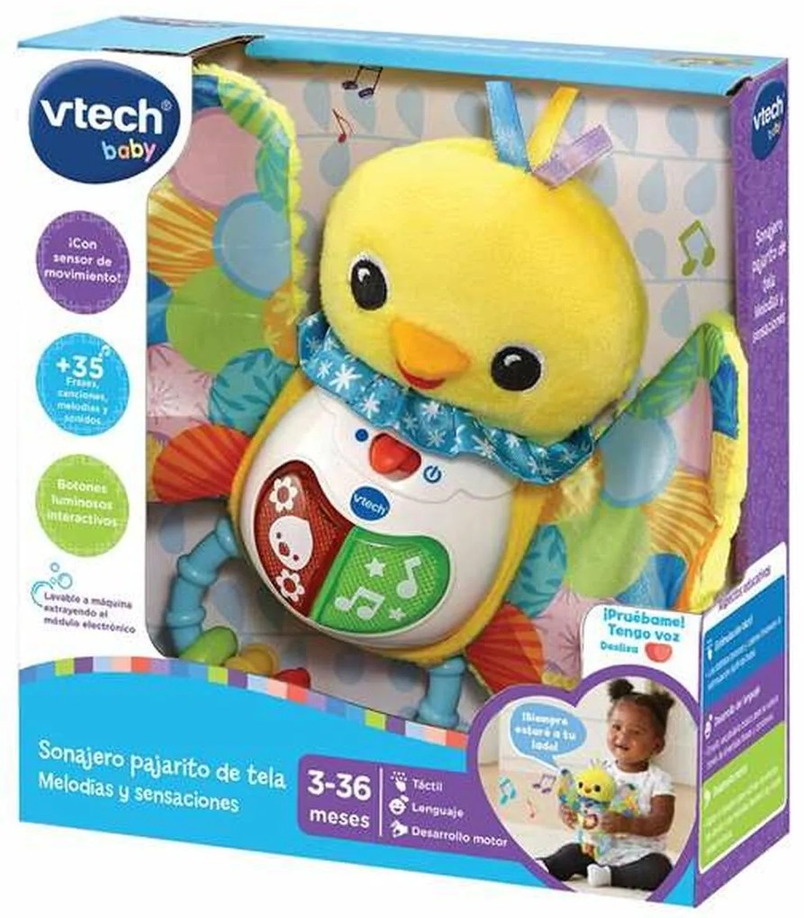 Музикална Дрънкалка Vtech Baby Музика Интерактивен Малка патица Светлини 20 x 21 x 6 cm