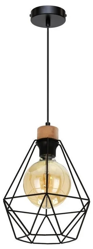 Spot-Light 21822104-Пендел DIAMENT 1xE27/60W/230V дъб