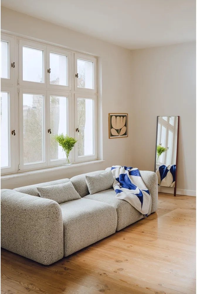 Синьо /кремаво одеяло 150x200 cm Tul – noo.ma