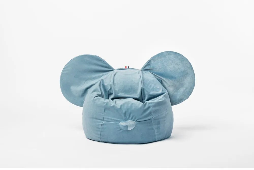 Детска чанта за диван от синьо кадифе Ears - The Brooklyn Kids