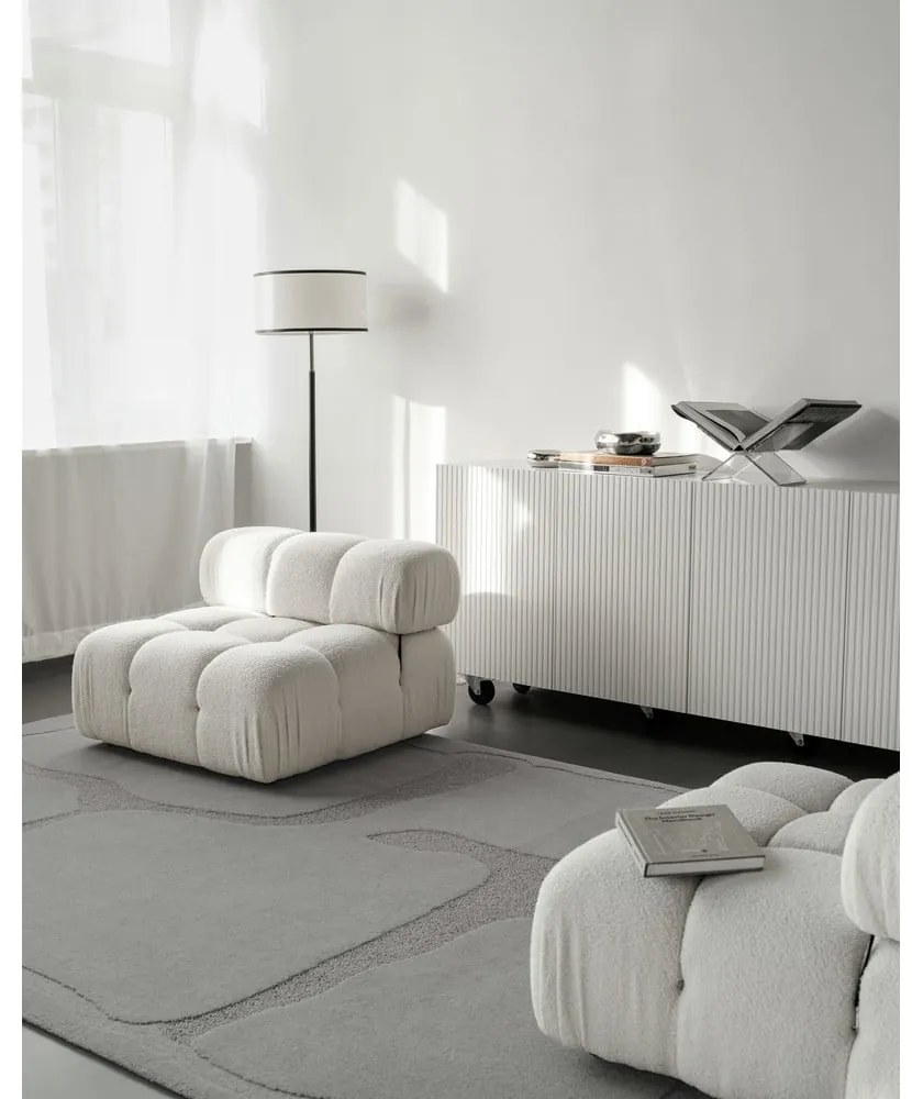 Сив вълнен килим 200x300 cm Morphic Organica – Agnella