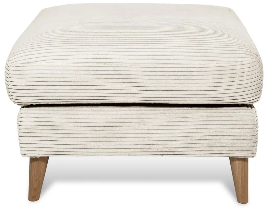 Бяла табуретка от рипсено кадифе Paris – Scandic