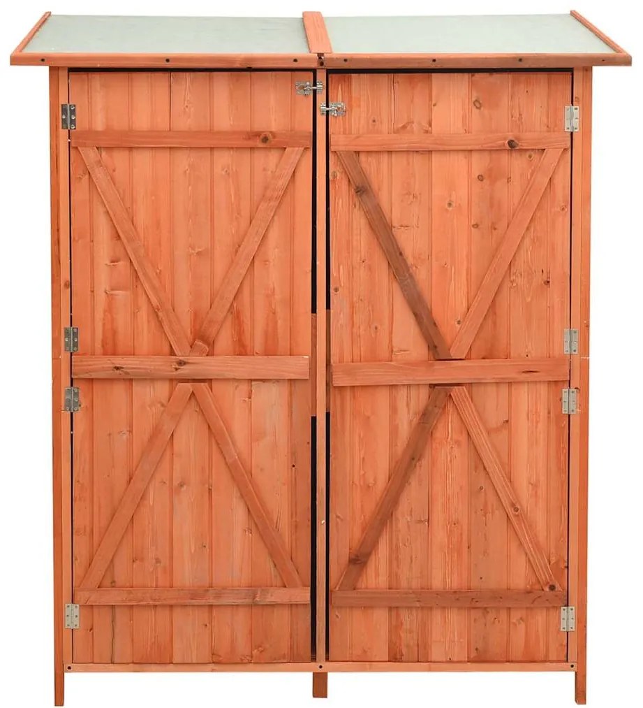 171451 vidaXL Навес за градински инструменти 136x75x160 см чам масив