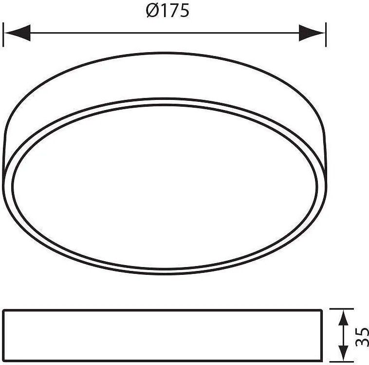 Плафониера DARS LED, черен, 18W, 4000K