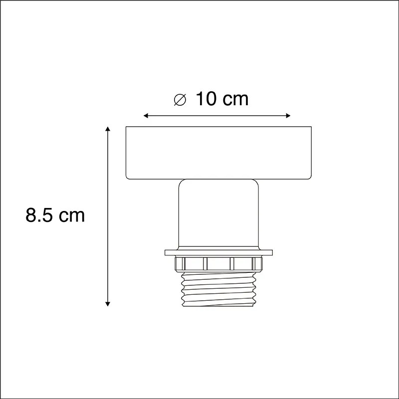 Модерна таванна лампа бяла без абажур - Combi