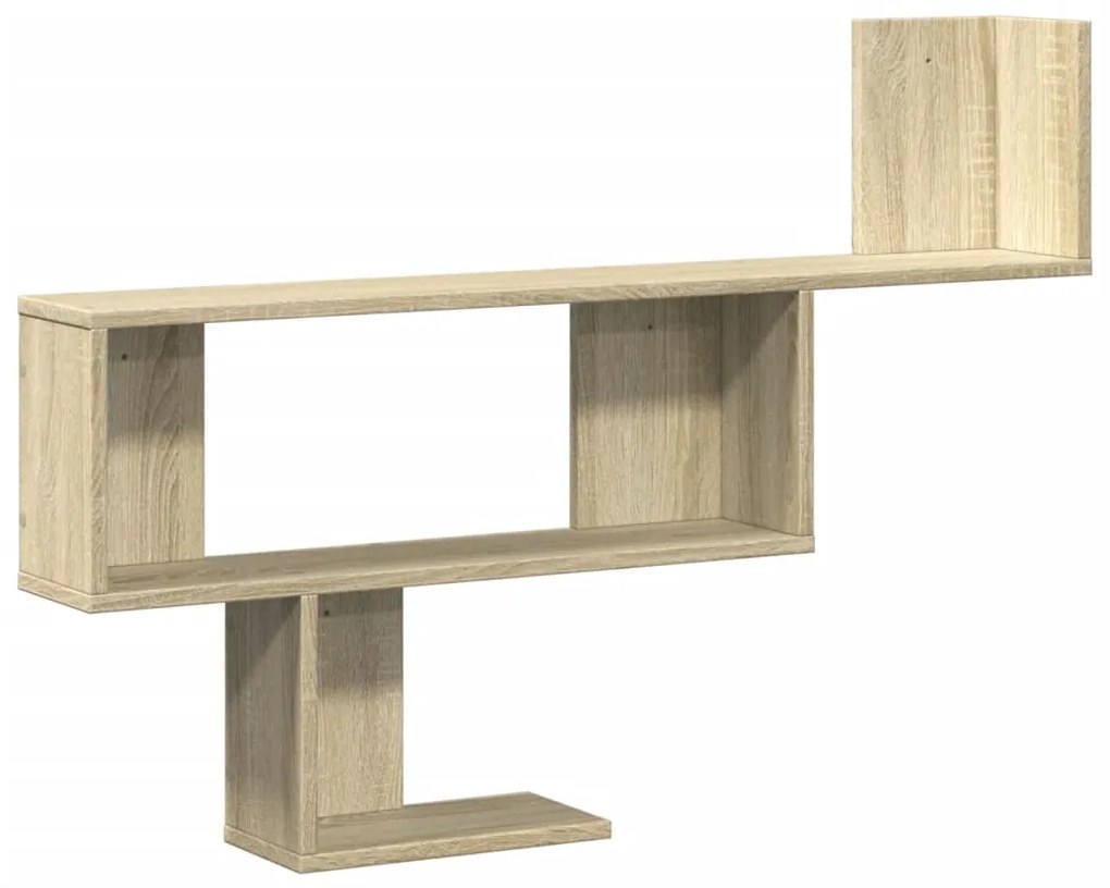 853193 vidaXL Стенен рафт, дъб сонома, 100x15x70 см, инженерно дърво
