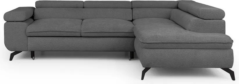 Сив шенилов ъглов диван (десен ъгъл L форма) Marbeya – Ropez