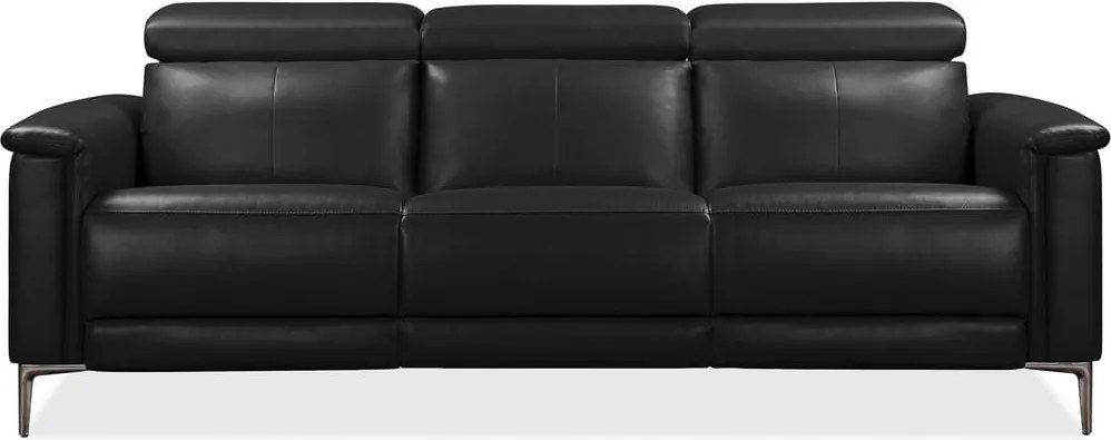 Черен диван от изкуствена кожа 222 cm Lund – Støraa