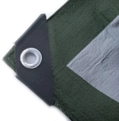 Брезент зелено-сребърен 10x20 м 130 г/м2