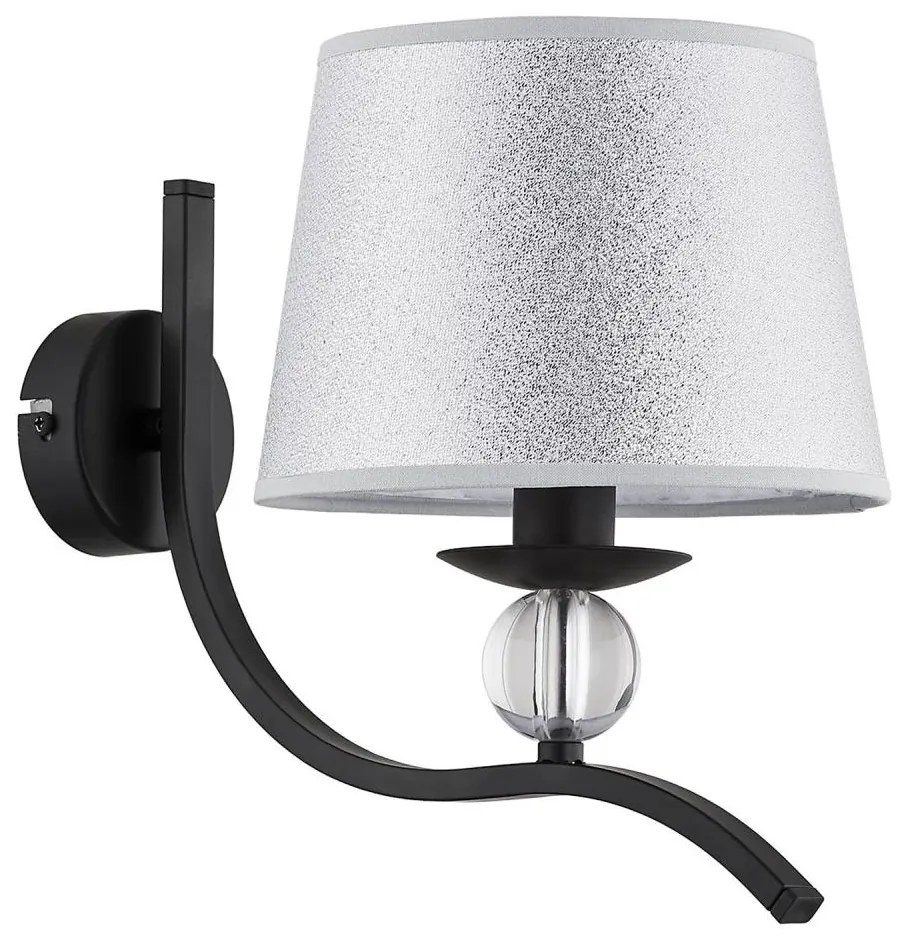 Аплик BARNI 1xE14/10W/230V черен/сребрист