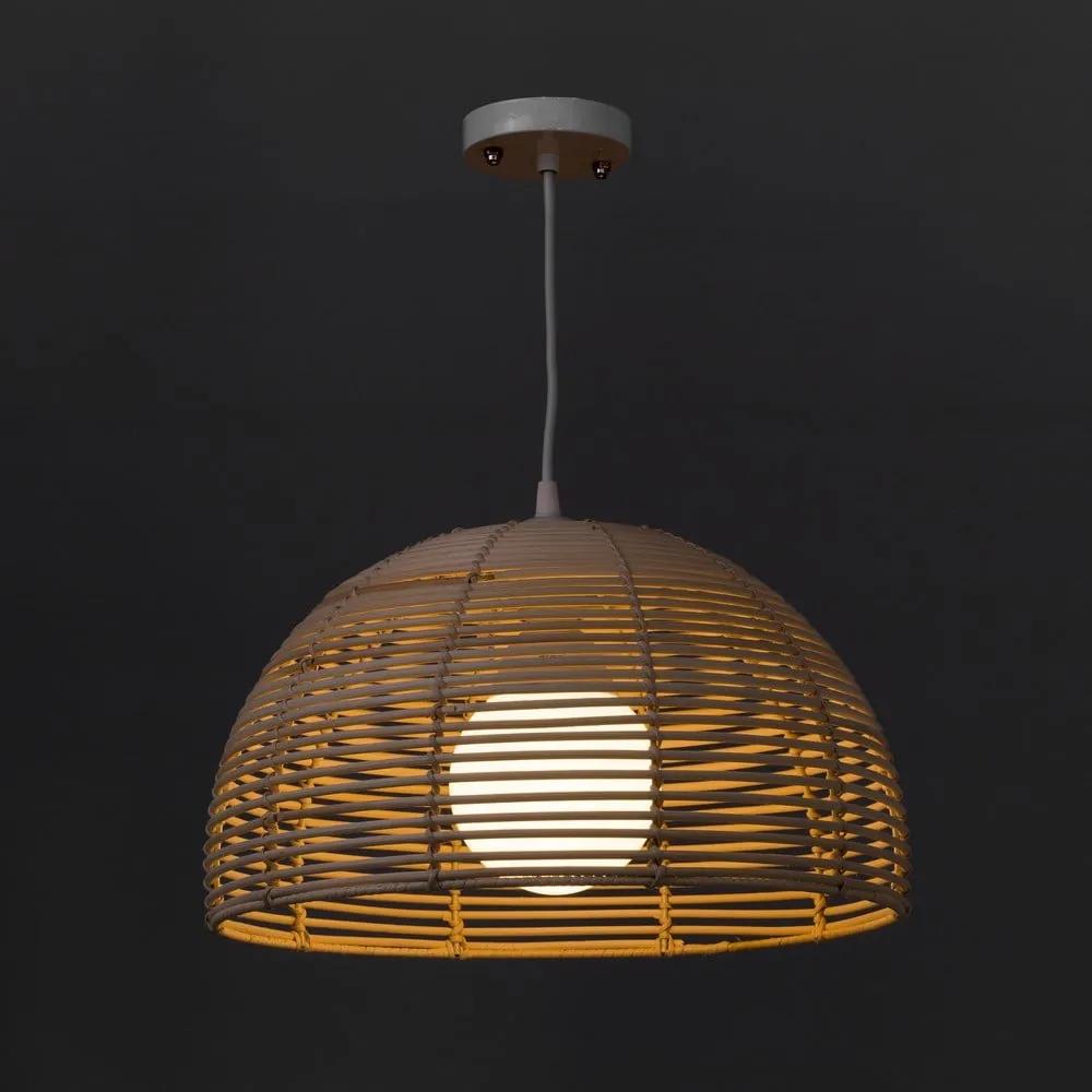 Таванна лампа от ратан в естествен цвят с абажур от ратан ø 38 cm Natural Way - Casa Selección
