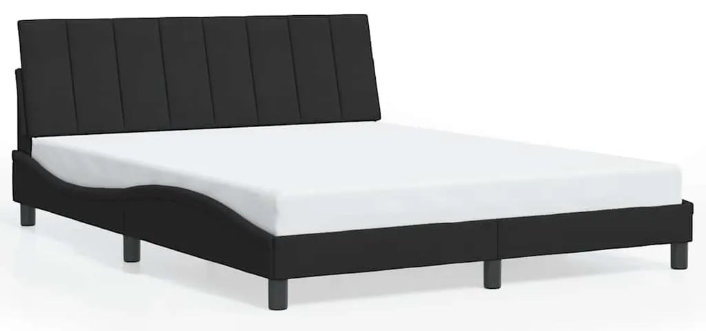 3207857 vidaXL Рамка за легло без матрак Hanko, черна, 160x200 см, кадифе