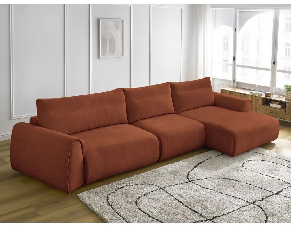 Оранжев ъглов диван Aden – Bobochic Paris