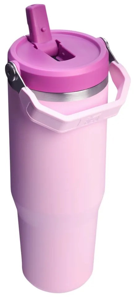 Розов термос от неръждаема стомана 890 ml IceFlow™ Flip Straw 2.0 Tumbler Cherry Blossom – Stanley