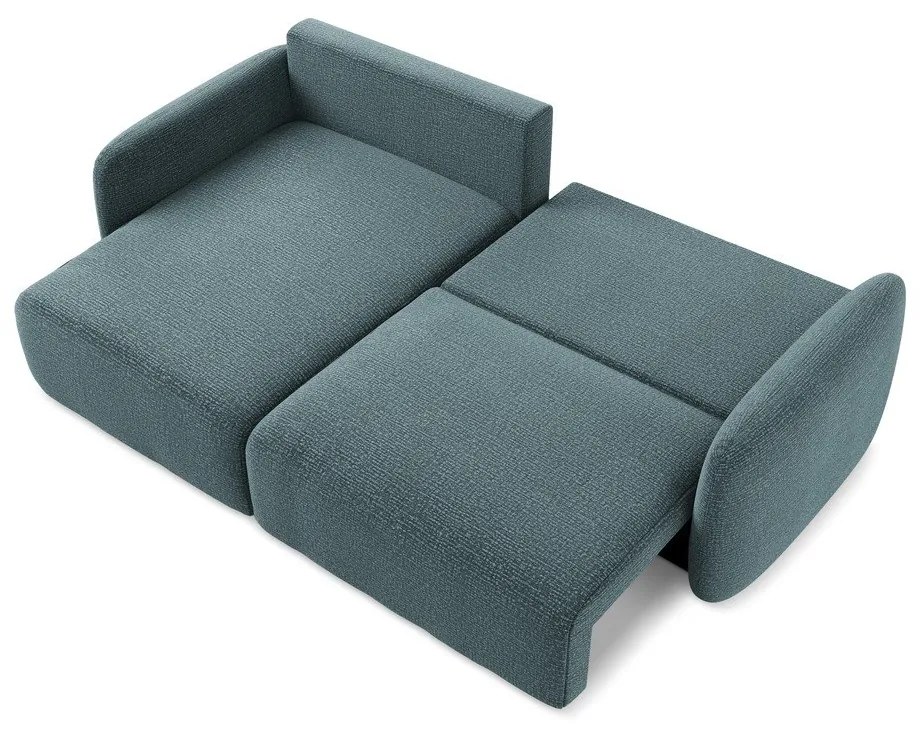 Тюркоазен разтегателен ъглов диван с място за съхранение (ляв ъгъл) Kalena – Makamii