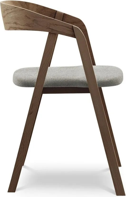 Светлосив трапезен стол от масивна дървесина Erika – Makamii