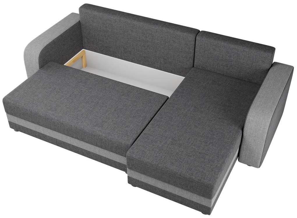 Ъглов диван Hewlet Bis-Dark gray - Gray