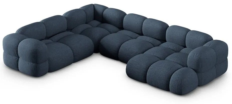 Тъмносин ъглов диван (ляв ъгъл/U форма) Loretto – Cosmopolitan Design