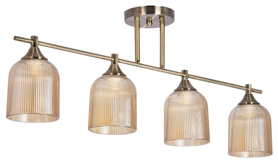 Висящ полилей 4xE14/60W/230V месинг