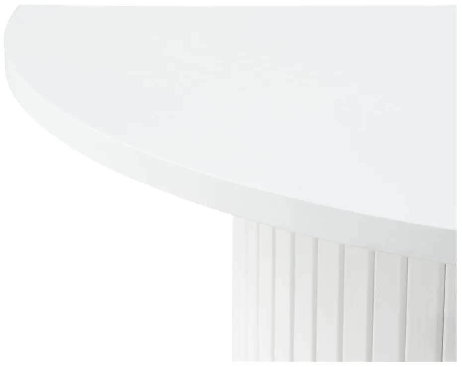 Бяла кръгла масичка за кафе Nola – Unique Furniture