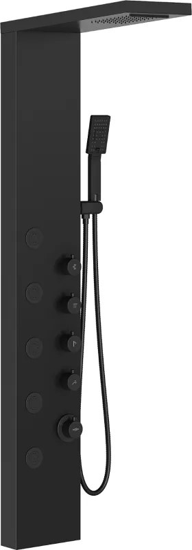 Mexen Lando панел за душ, черен - 7611-04-70